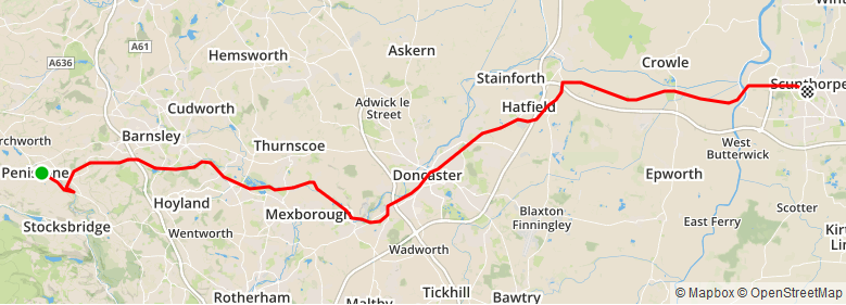 Penistone to Scunthorpe Route, 8th August
2015